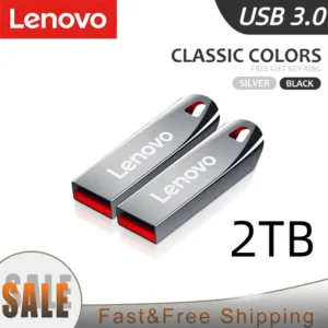 כונן הבזק Lenovo 3.0 2tb מתכת במהירות גבוהה pendrive 1tb 128 כונן נייד עמיד למים זיכרון USB דיסק פלאש TYPE-C מתאם